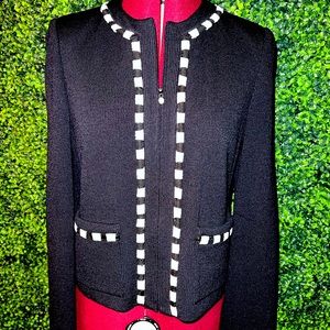 ❌SOLD ON EBAY, NO LONGER AVAILABLE❌ St. John Collection Black and White Jacket